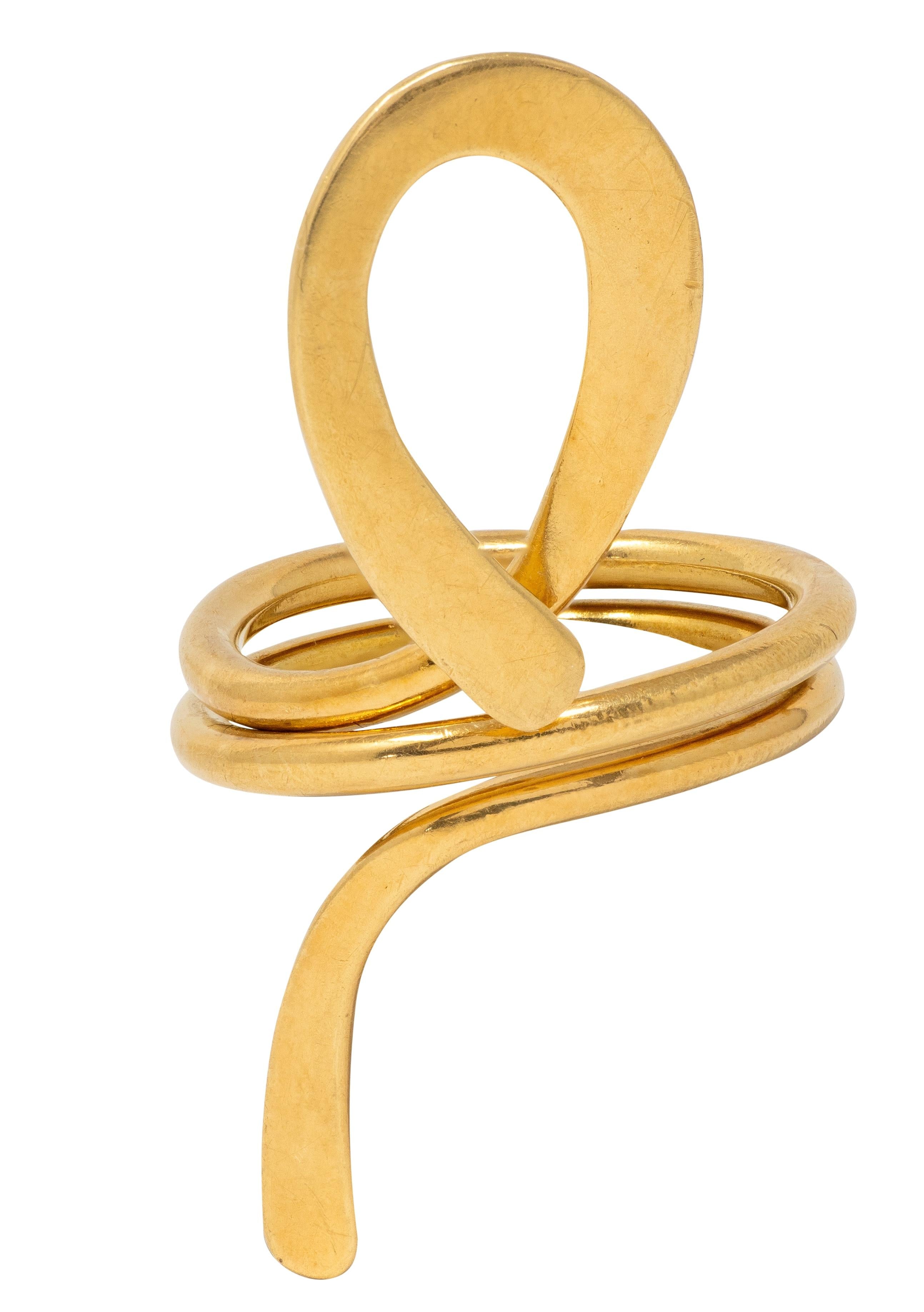 Cartier Dinh Van 1970's 18 Karat Yellow Gold Vintage Ankh Wrap Ring