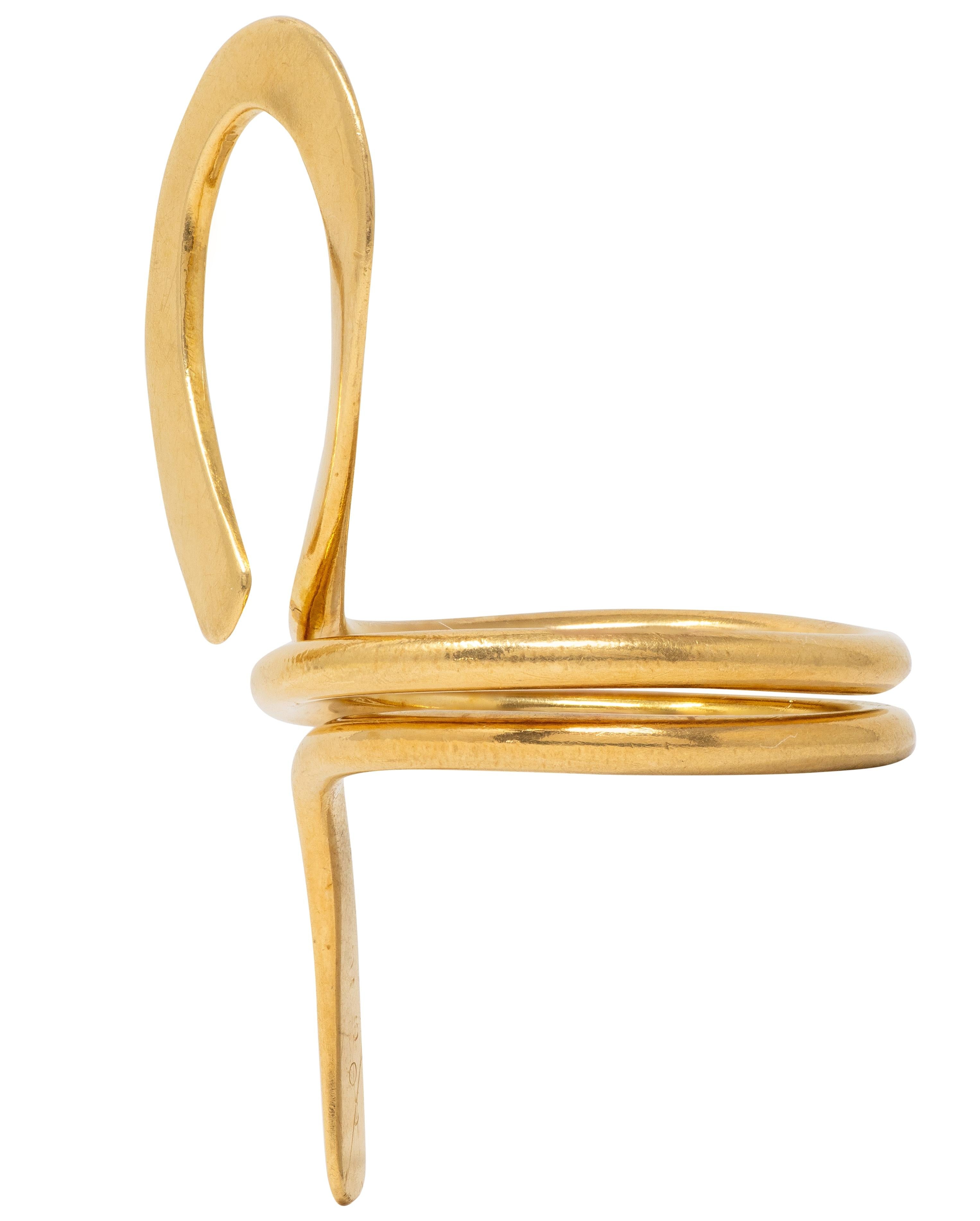 Cartier Dinh Van 1970's 18 Karat Yellow Gold Vintage Ankh Wrap Ring