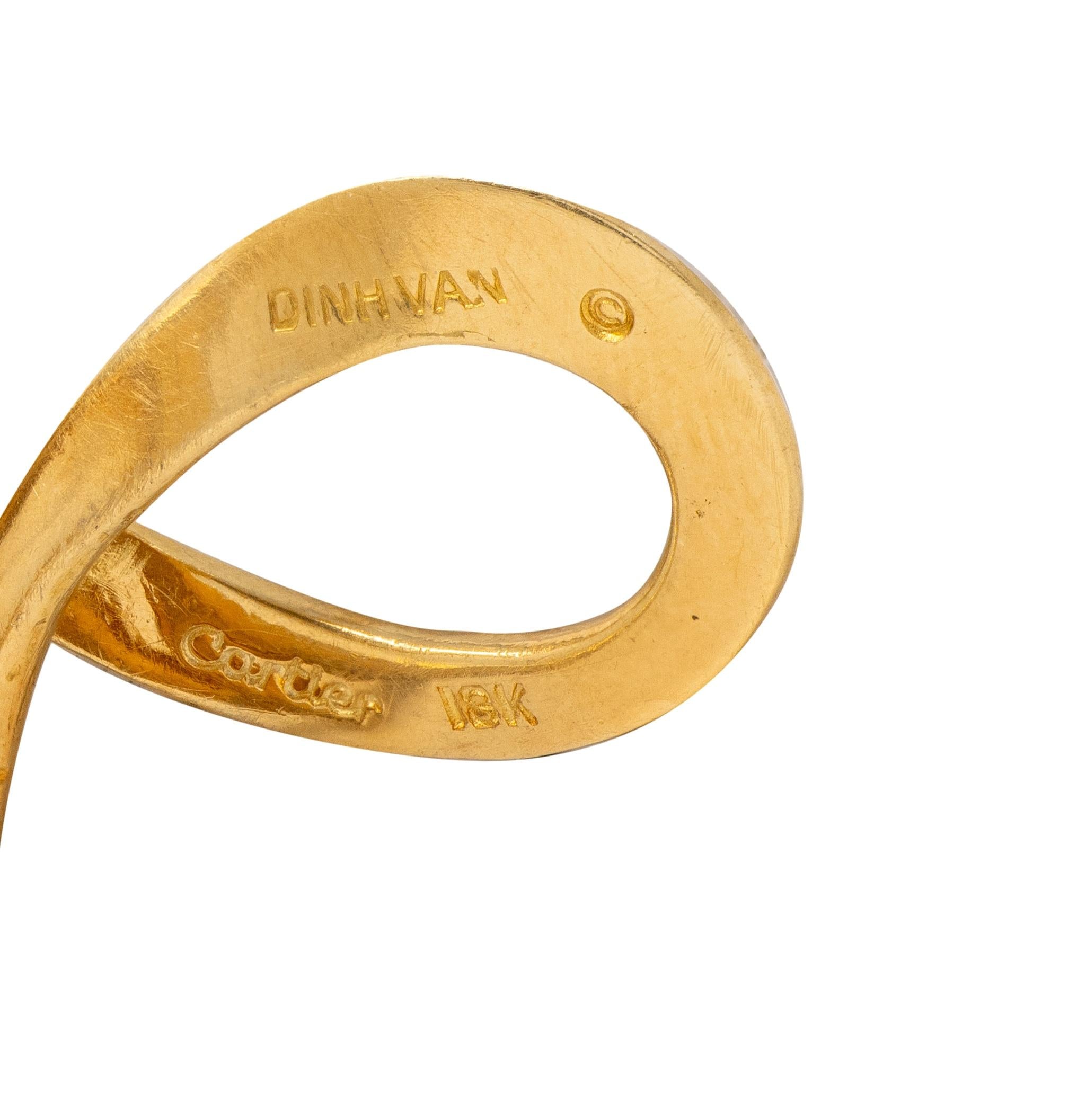 Cartier Dinh Van 1970's 18 Karat Yellow Gold Vintage Ankh Wrap Ring