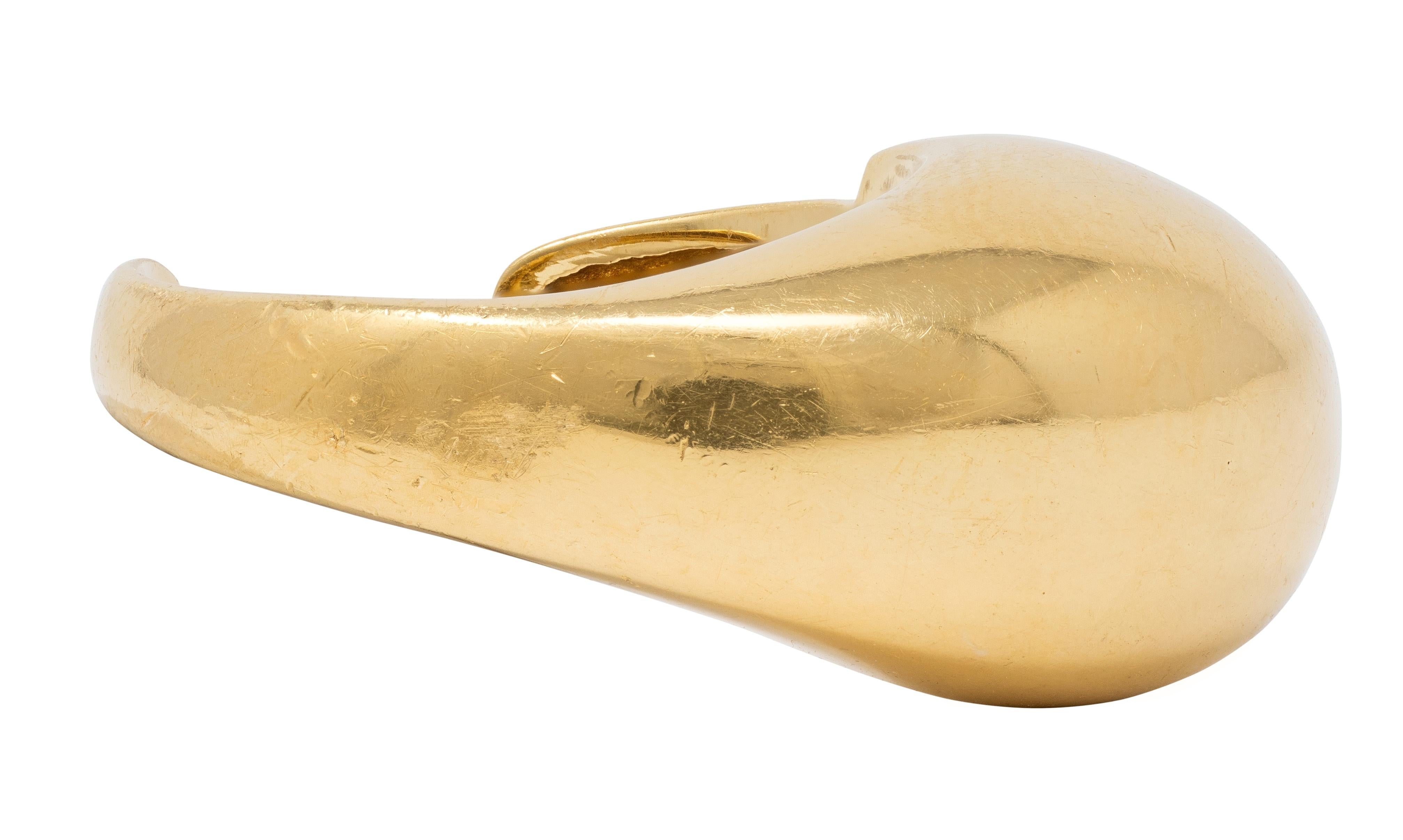 Tiffany & Co. Elsa Peretti 1970's 18 Karat Yellow Gold Vintage Eagle Talon Ring