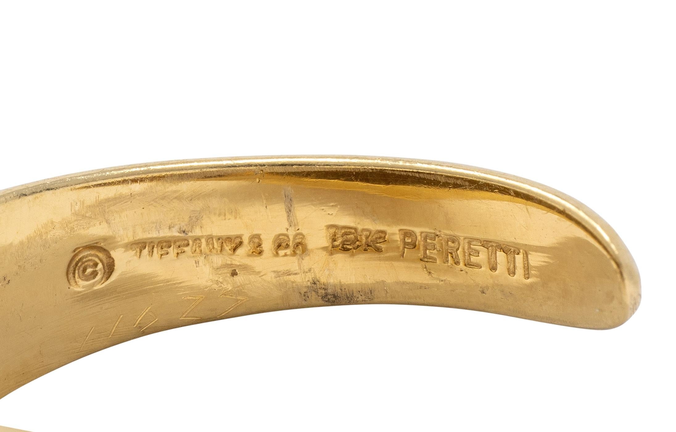 Tiffany & Co. Elsa Peretti 1970's 18 Karat Yellow Gold Vintage Eagle Talon Ring