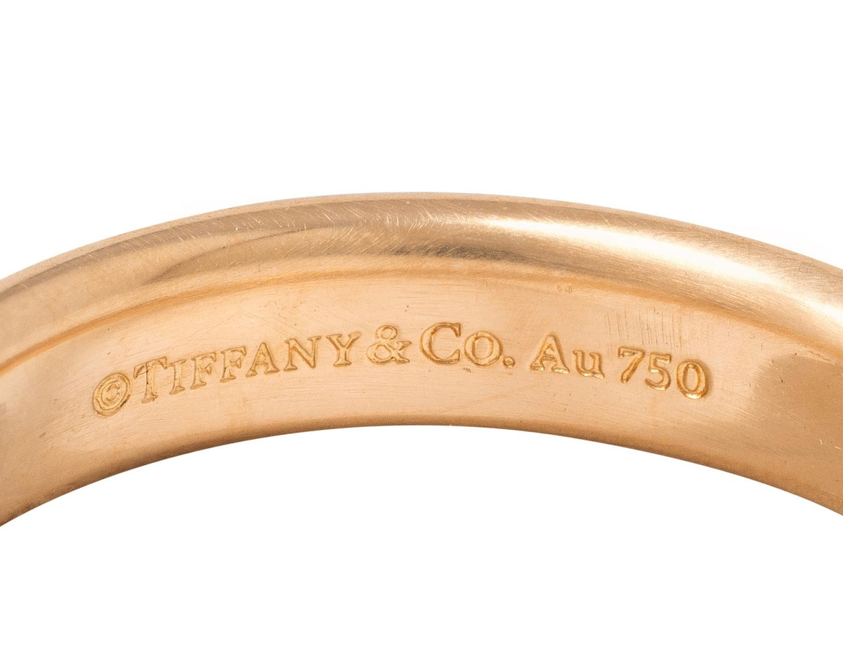 Tiffany & Co. 1990's 18 Karat Yellow Gold Vintage Logo Wedding Band Ring