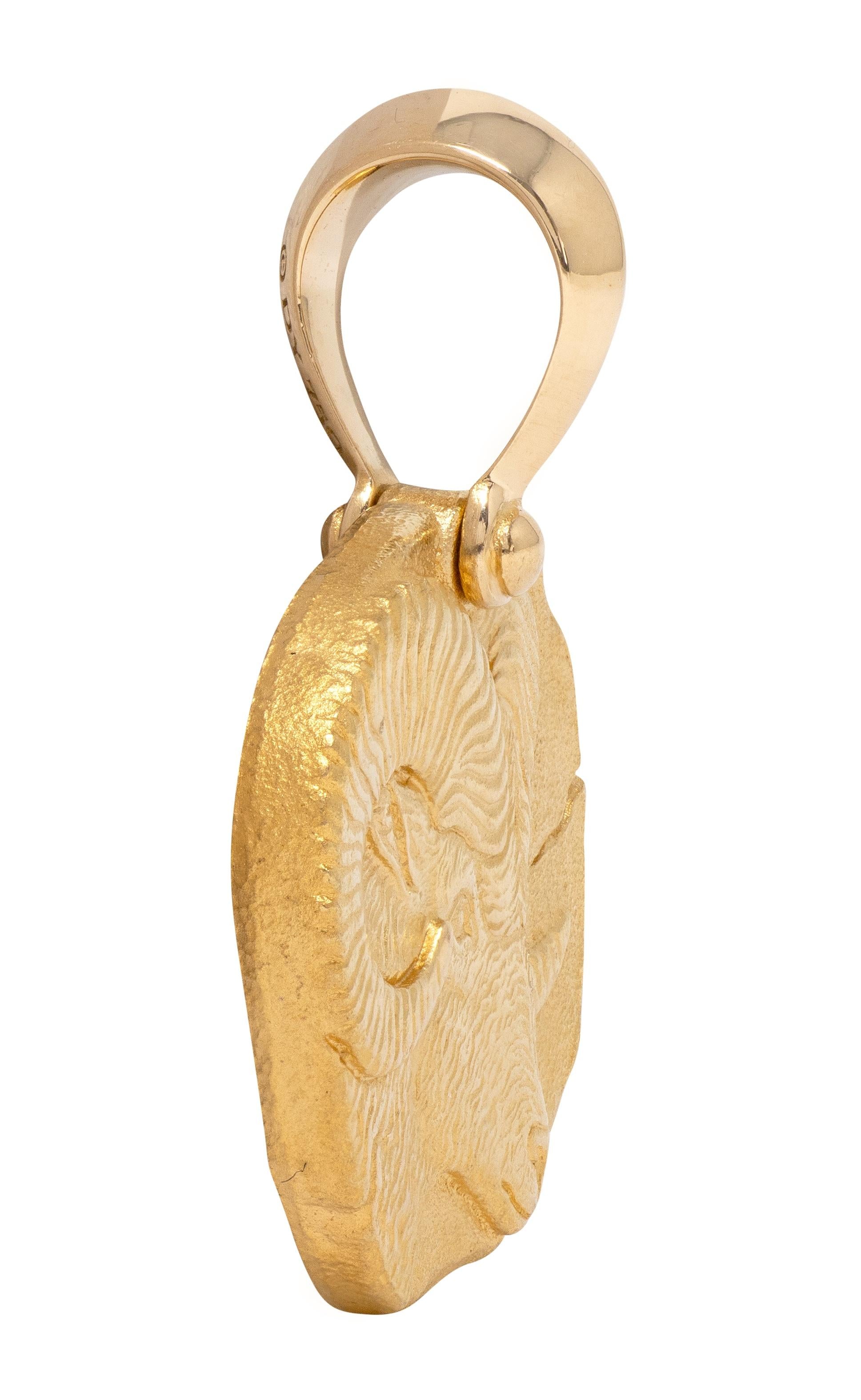 David Yurman 18 Karat Yellow Gold Contemporary Aries Zodiac Pendant
