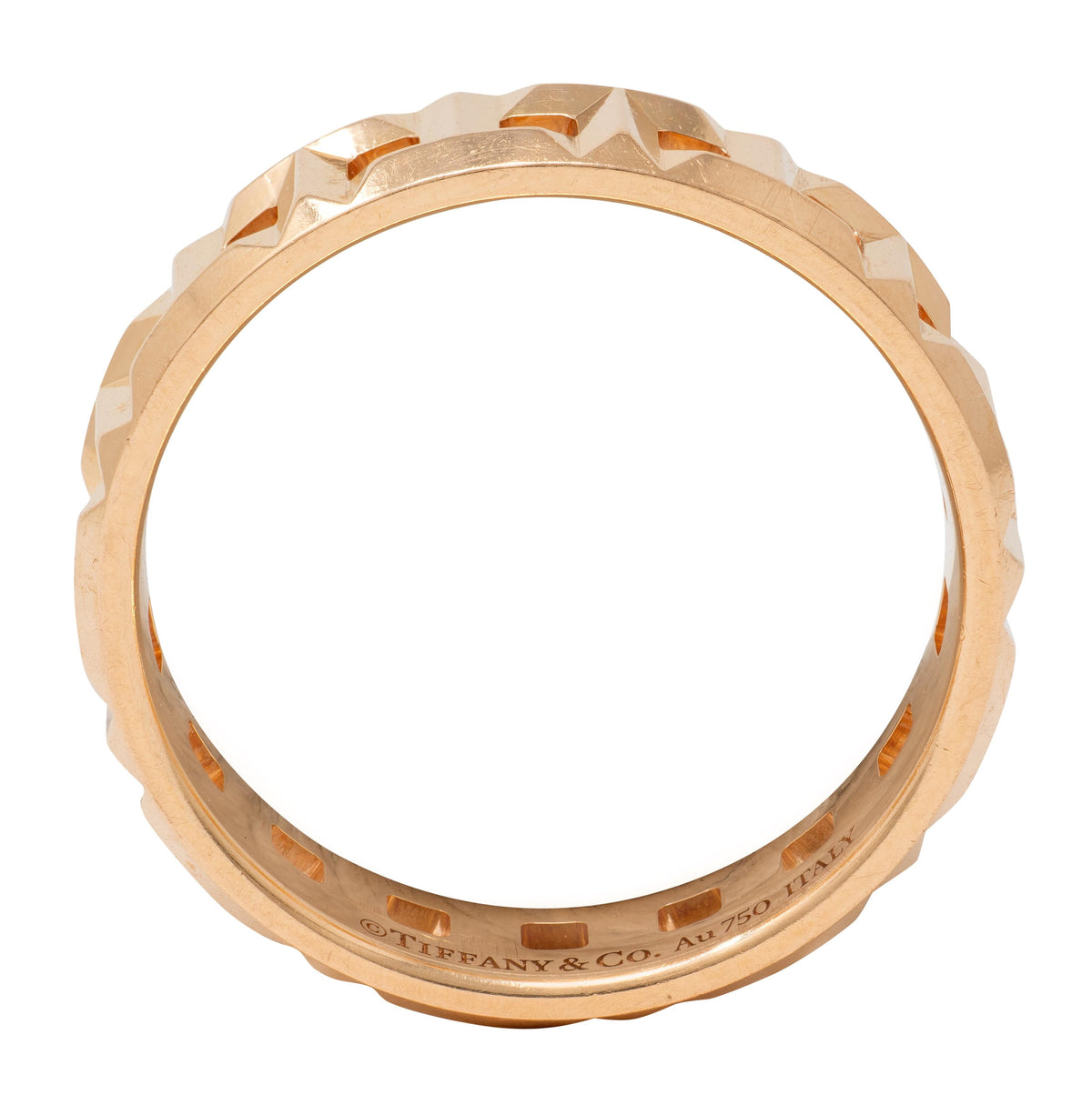 Tiffany & Co. 18 Karat Rose Gold Contemporary T True Band Ring