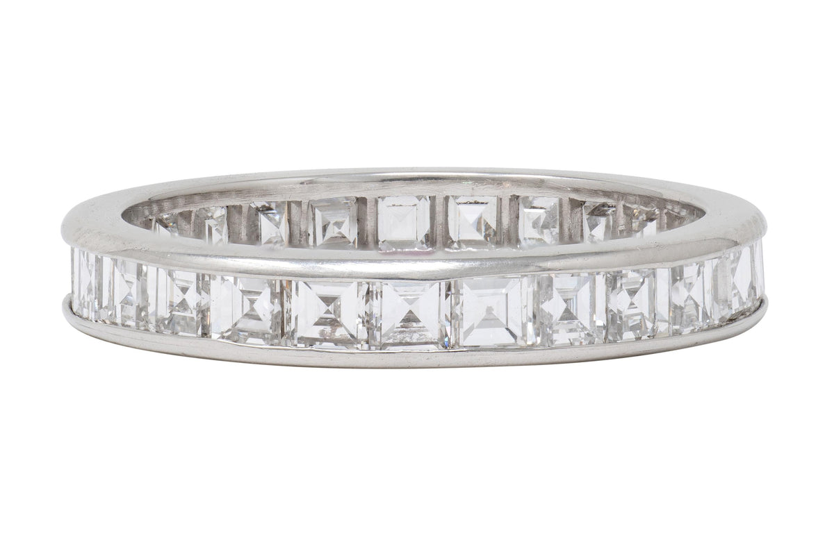 Tiffany & Co. Mid-Century 2.50 CTW Diamond Platinum Vintage Wedding Band Ring