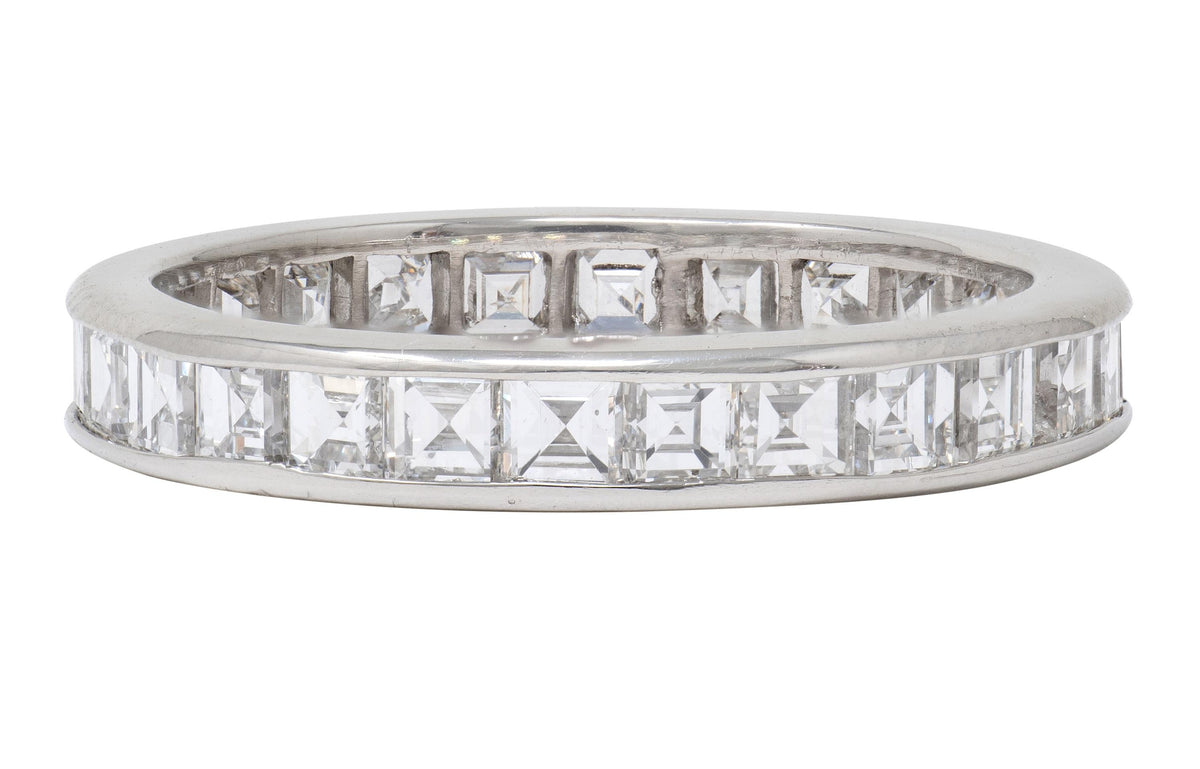 Tiffany & Co. Mid-Century 2.50 CTW Diamond Platinum Vintage Wedding Band Ring