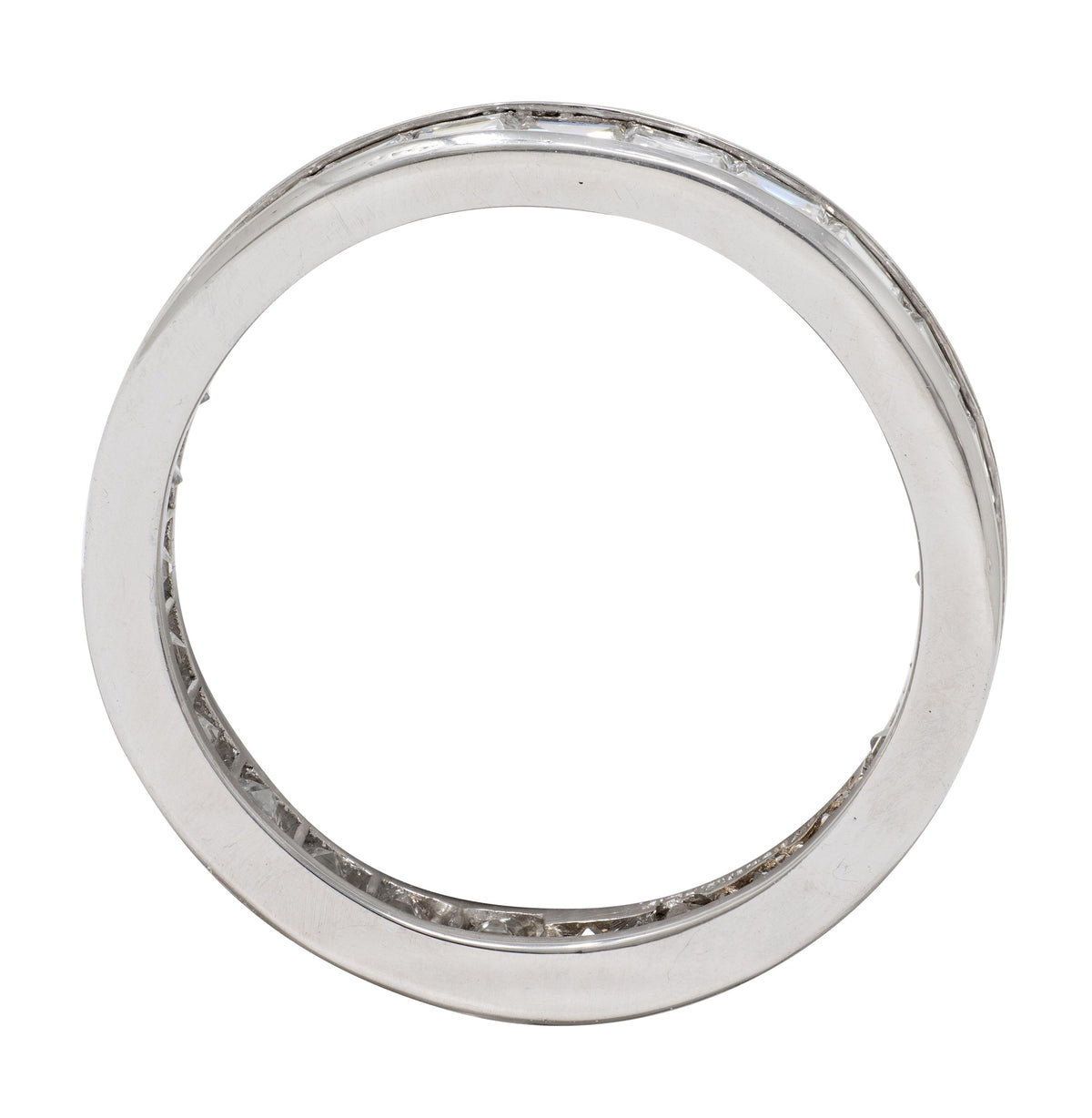 Tiffany & Co. Mid-Century 2.50 CTW Diamond Platinum Vintage Wedding Band Ring