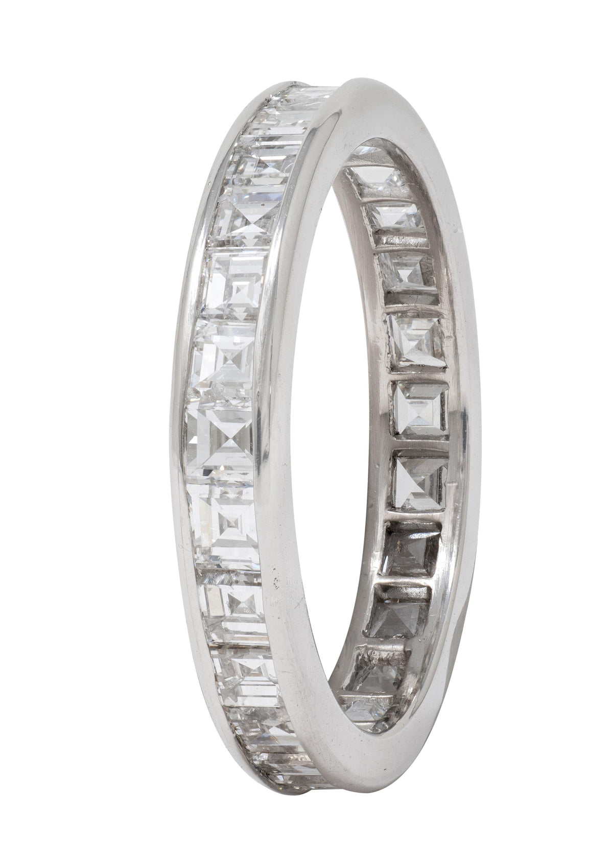 Tiffany & Co. Mid-Century 2.50 CTW Diamond Platinum Vintage Wedding Band Ring