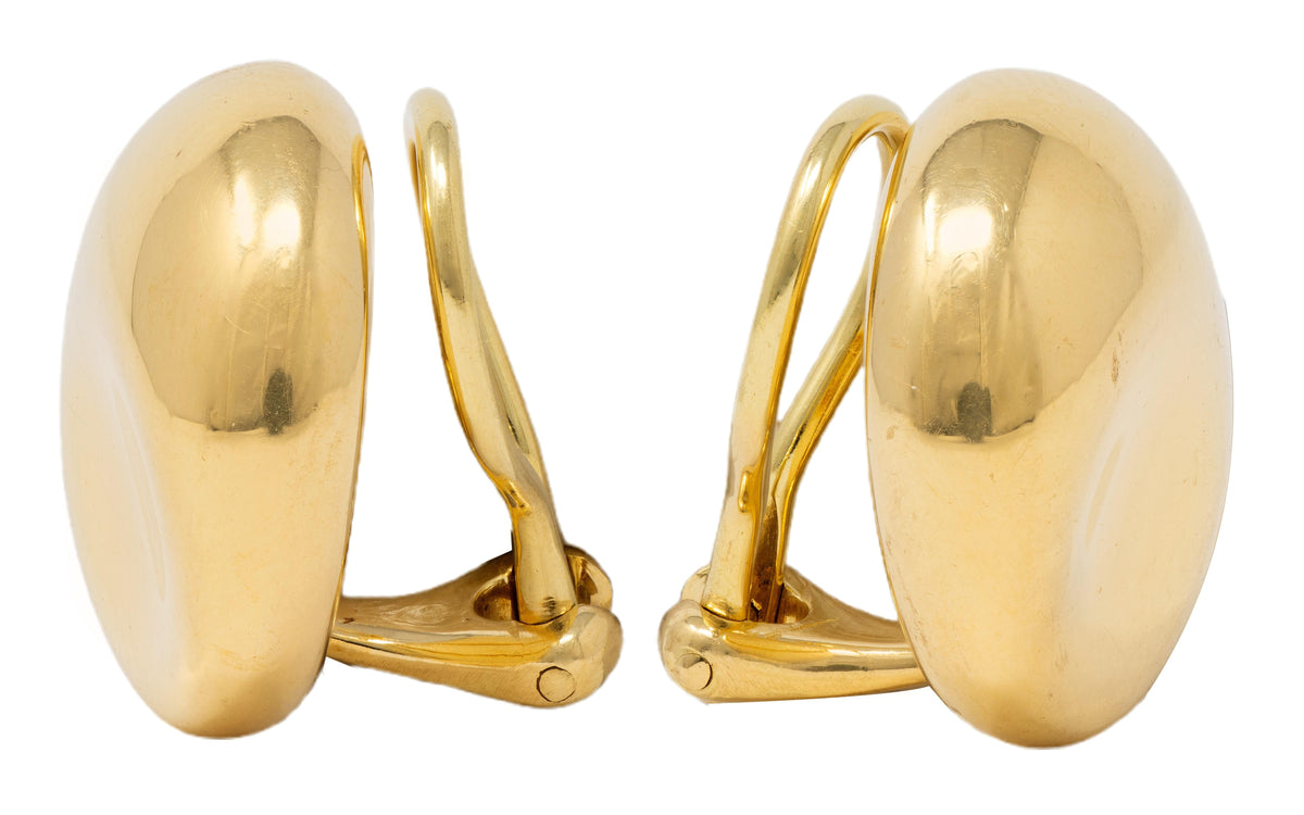 Tiffany & Co. Elsa Peretti 1980's 18K Gold Vintage Thumbprint Ear-Clip Earrings