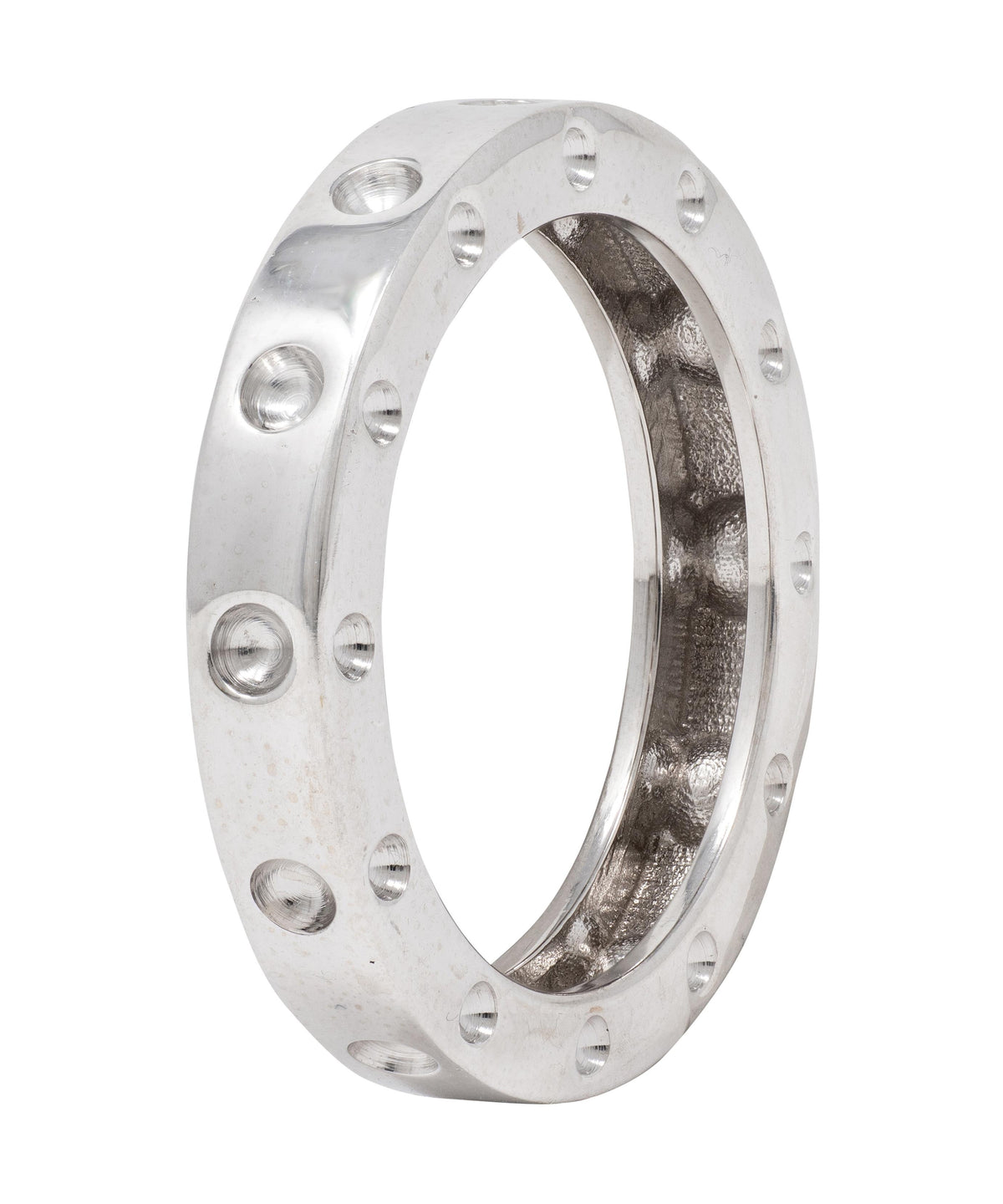 Roberto Coin 18 Karat White Gold Pois Moi Symphony Contemporary Band Ring