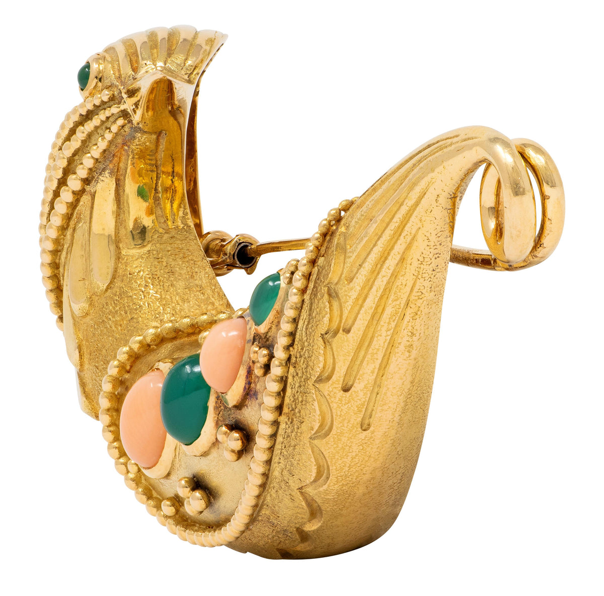 Van Cleef & Arpels Georges L'Enfant 1960 Multi-Gem 18K Gold Vintage Bird Brooch