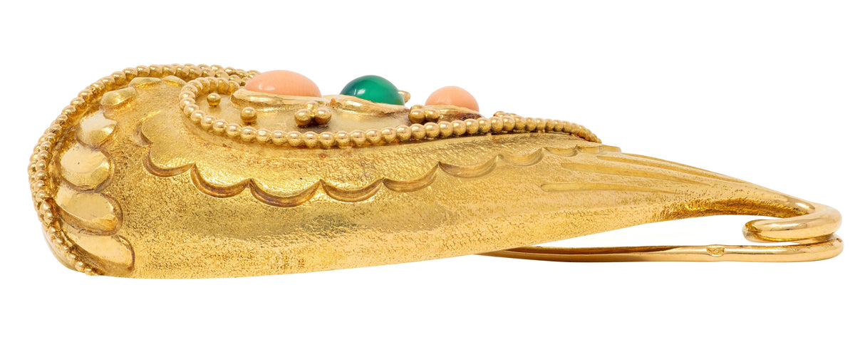 Van Cleef & Arpels Georges L'Enfant 1960 Multi-Gem 18K Gold Vintage Bird Brooch