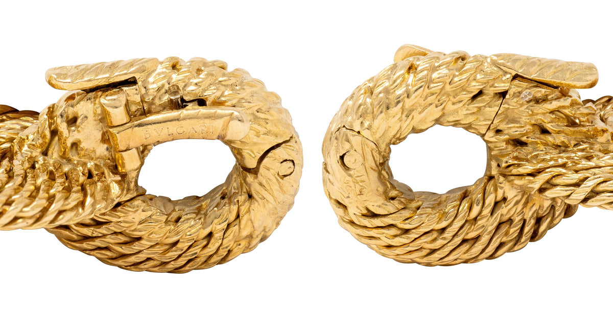 Bulgari Georges L'Enfant 1960's 18K Gold Vintage Woven Mesh Link Bracelet