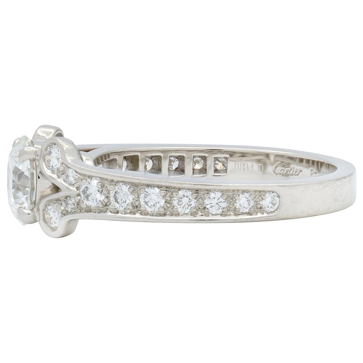 Cartier French 2012 1.25 CTW Diamond Platinum Engagement Ring GIA