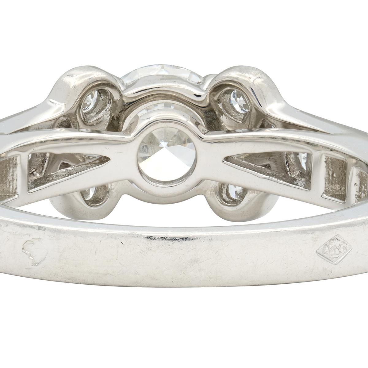 Cartier French 2012 1.25 CTW Diamond Platinum Engagement Ring GIA