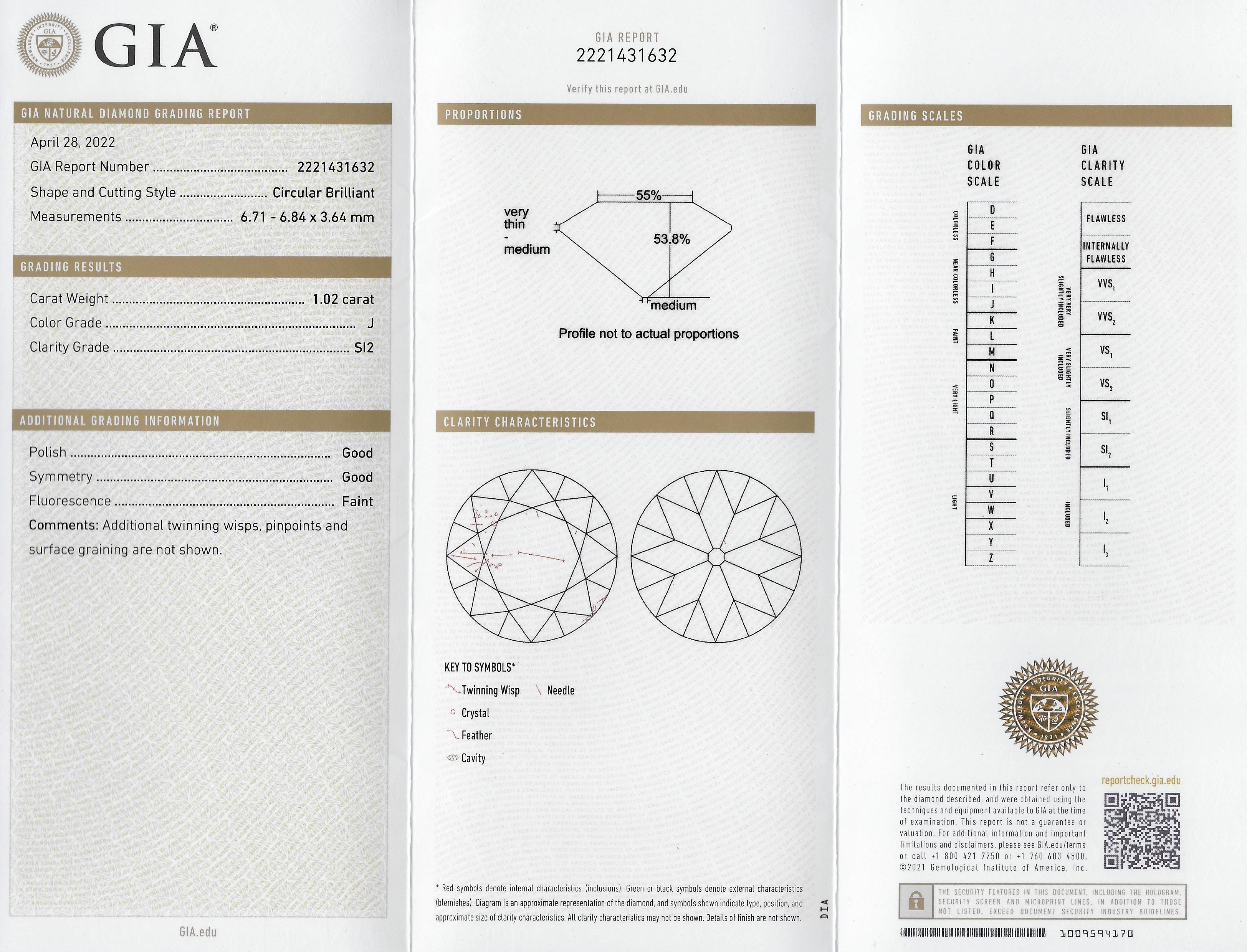 Mid-Century Old European Cut Diamond Platinum Arrow Vintage Engagement Ring GIA