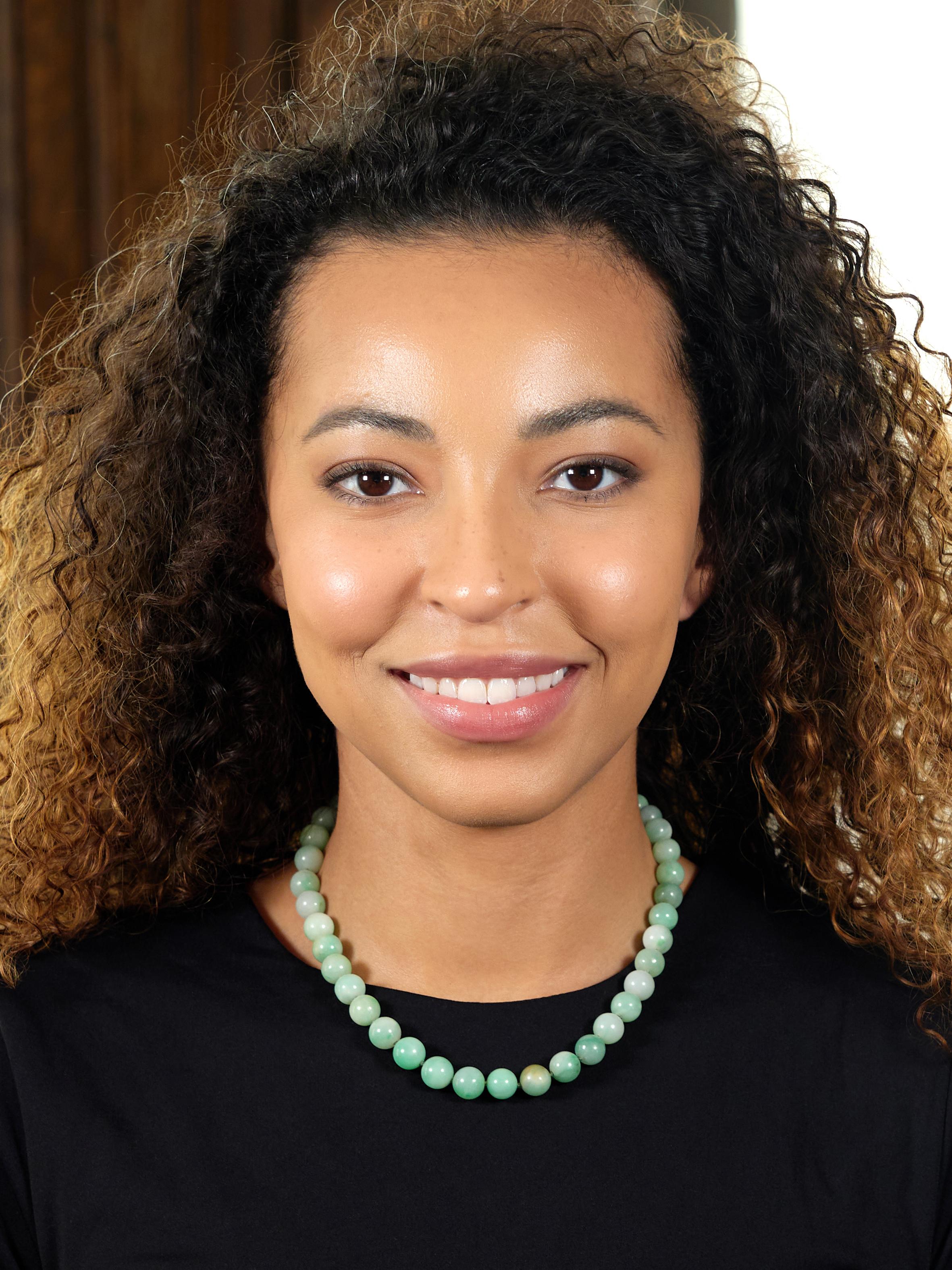 Buccellati 1976 Jade Emerald 18 Karat Yellow Gold Vintage Beaded Strand Necklace