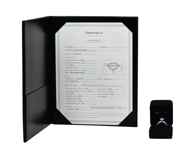 Tiffany & Co. Contemporary 1.33 CTW Diamond Platinum Engagement Ring Wilson's Estate Jewelry