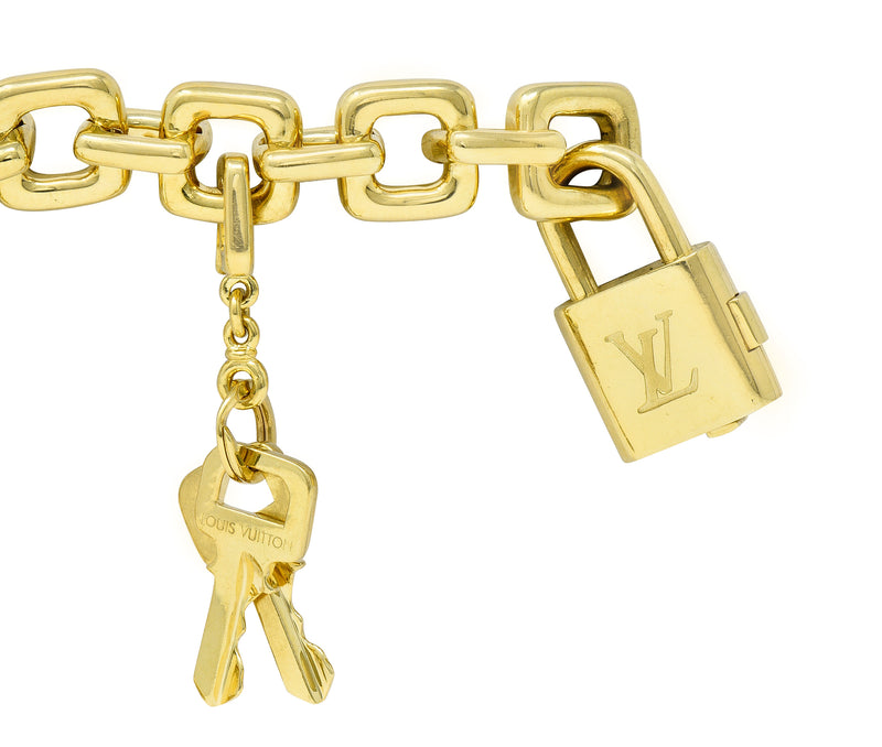 Louis Vuitton Padlock Lock and Key 313 LV Purse Charm Not 