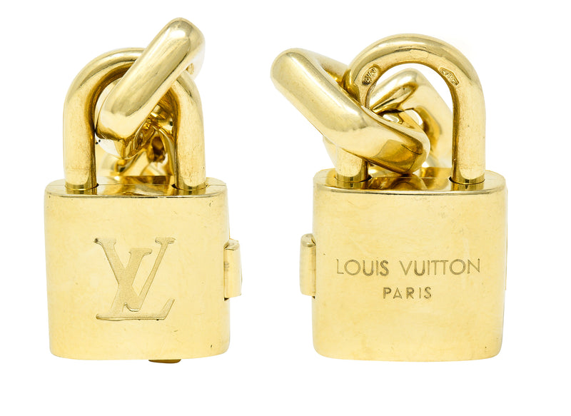 Authentic LOUIS VUITTON Brass Padlock with Matching Key (LV Lock Number  Varies)