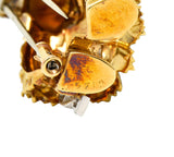 Cartier France 1960's Diamond Platinum 18 Karat Yellow Gold Fisherman Vintage Brooch Wilson's Estate Jewelry