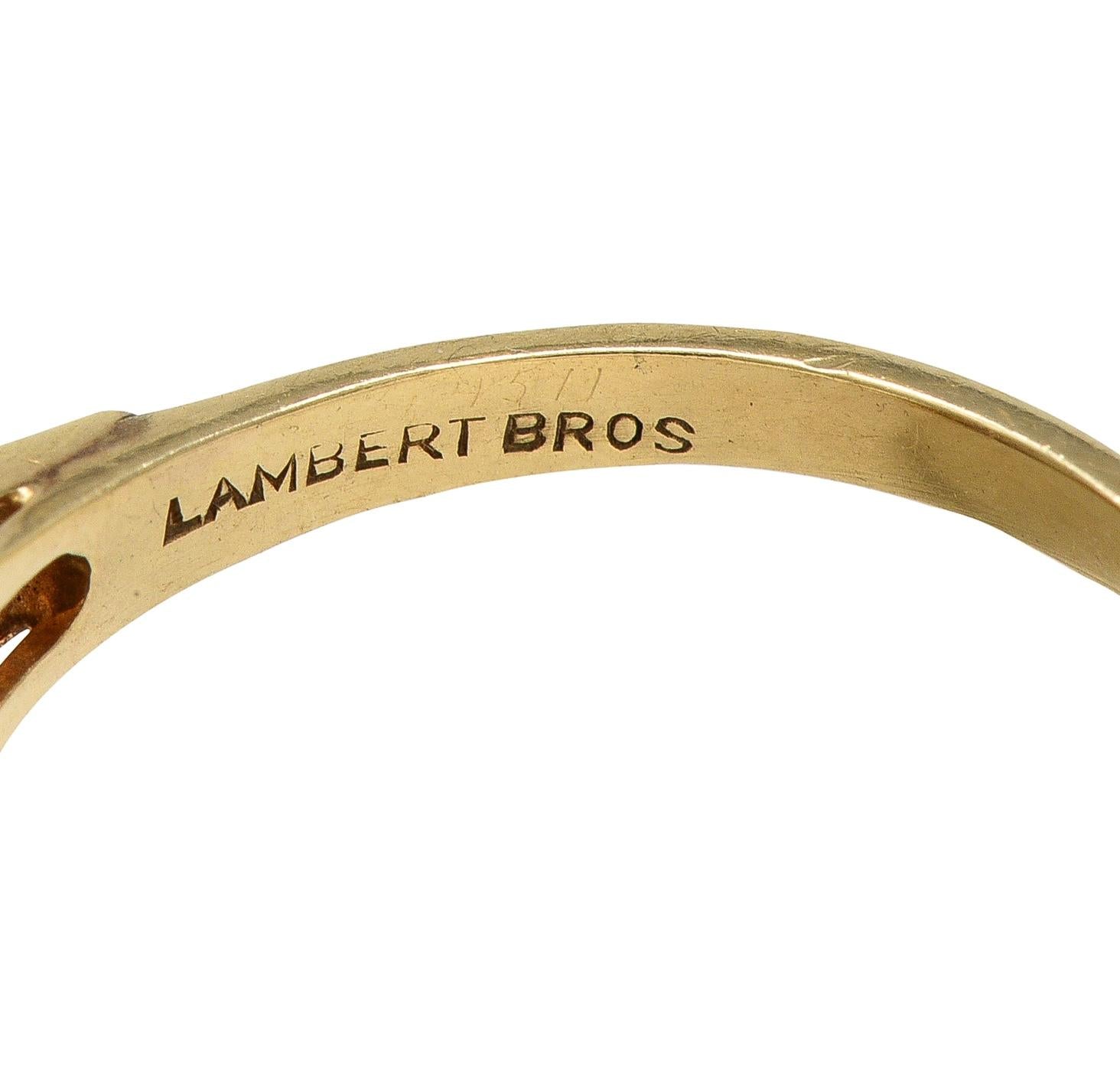 Art Deco Diamond Platinum 14 Karat Yellow Gold Vintage Navette Dinner Ring