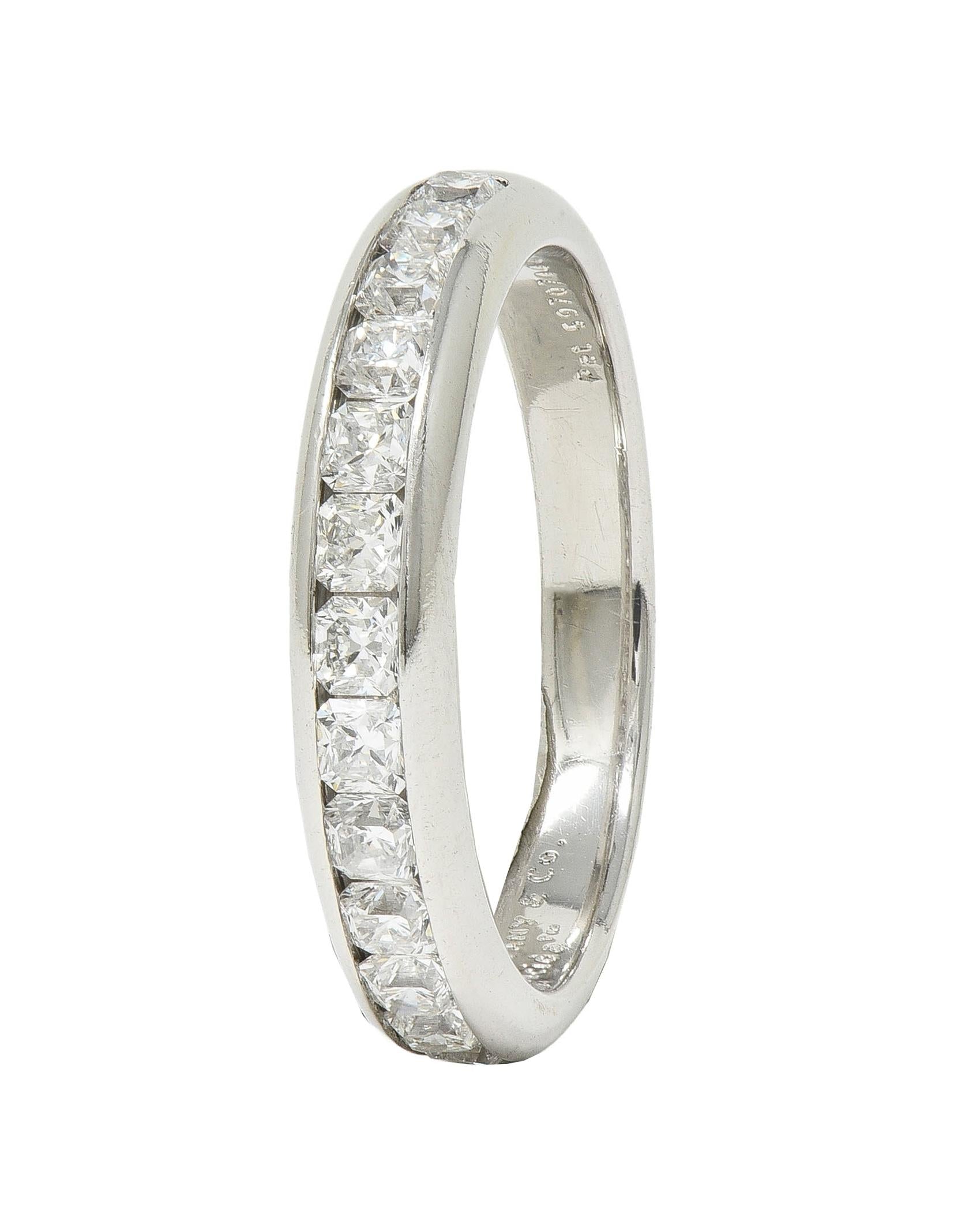 Tiffany & Co. Lucida Cut Diamond Platinum Contemporary Channel Band Ring