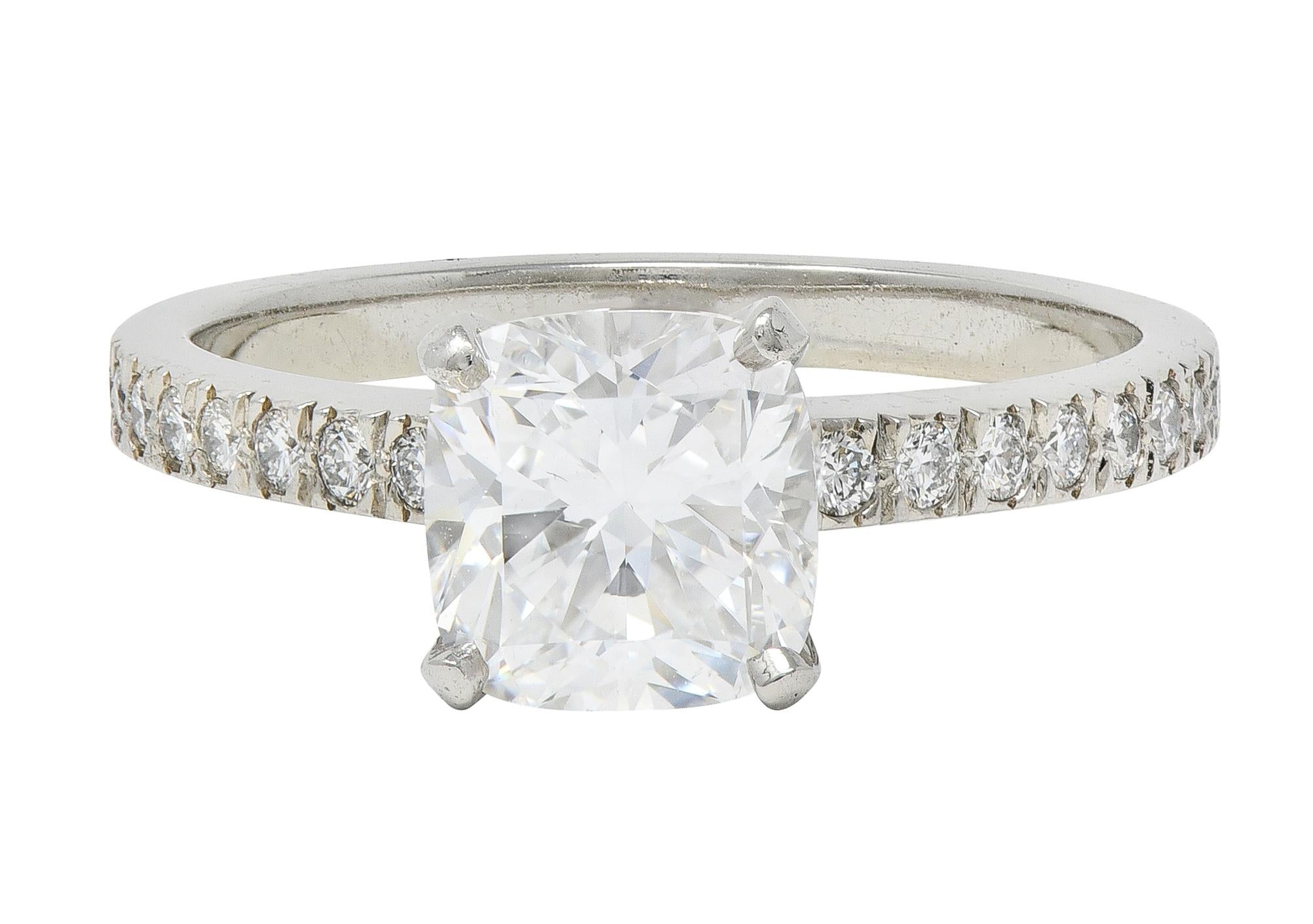 Tiffany & Co. Contemporary 1.59 CTW Cushion Diamond Platinum Engagement Ring