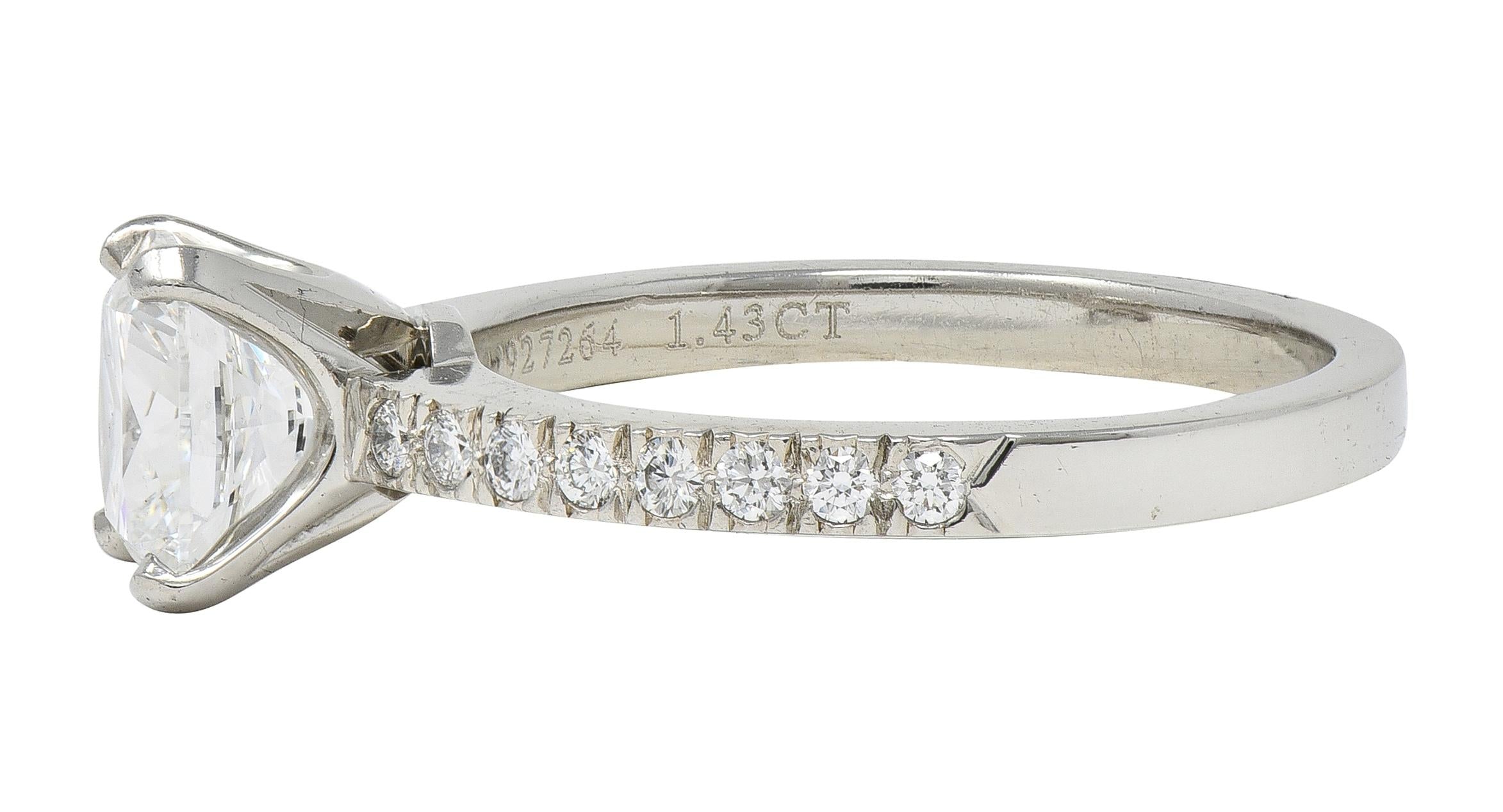Tiffany & Co. Contemporary 1.59 CTW Cushion Diamond Platinum Engagement Ring