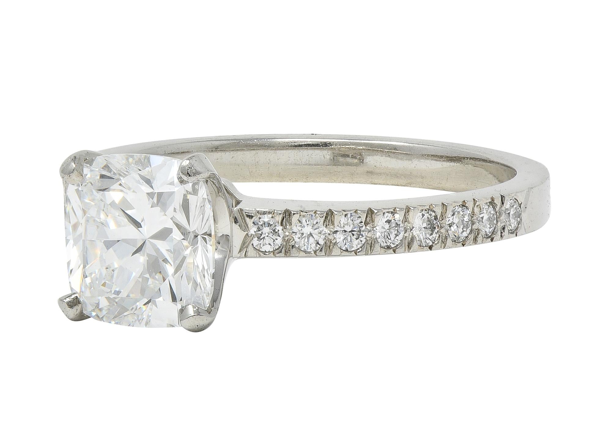 Tiffany & Co. Contemporary 1.59 CTW Cushion Diamond Platinum Engagement Ring