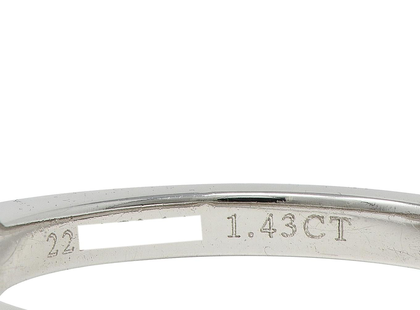Tiffany & Co. Contemporary 1.59 CTW Cushion Diamond Platinum Engagement Ring