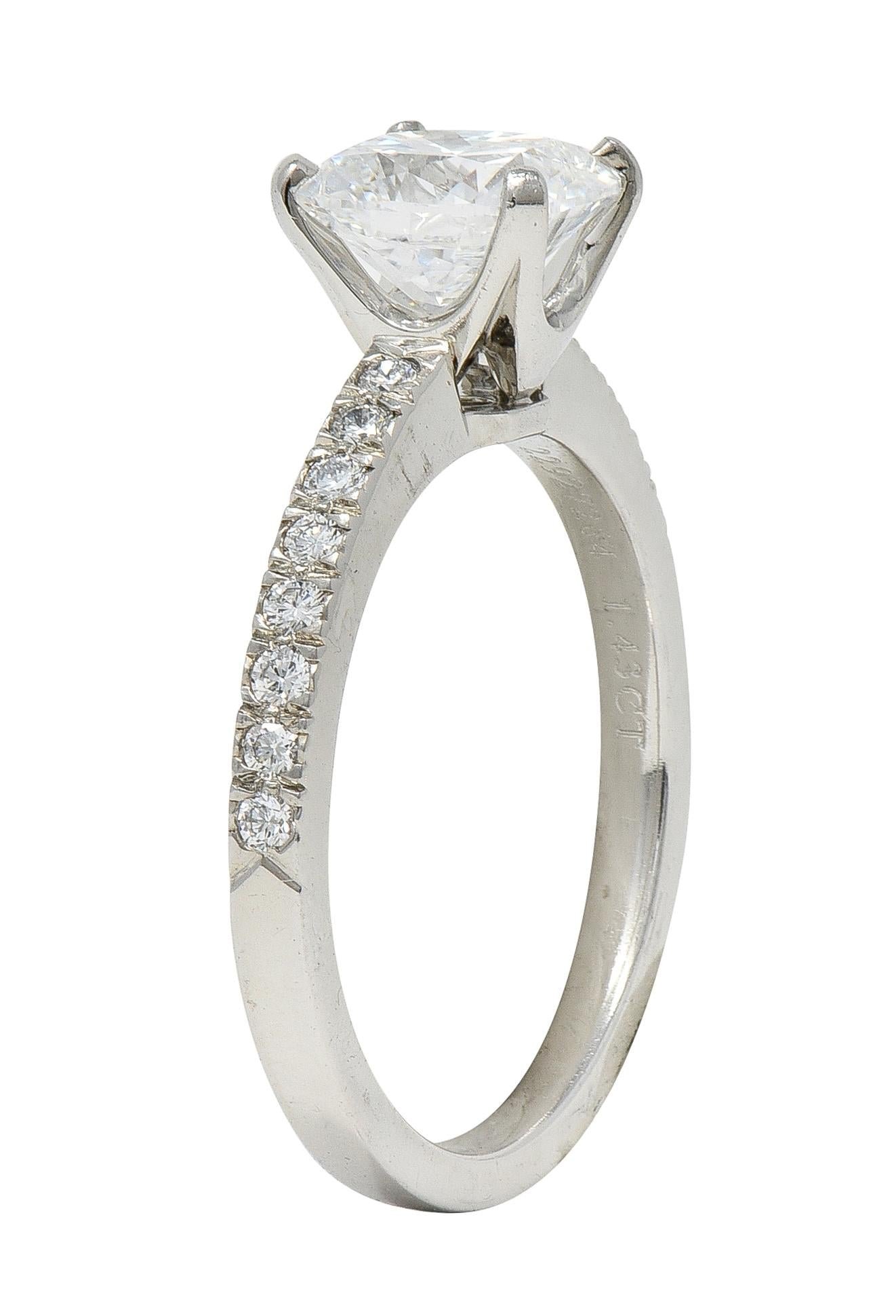 Tiffany & Co. Contemporary 1.59 CTW Cushion Diamond Platinum Engagement Ring