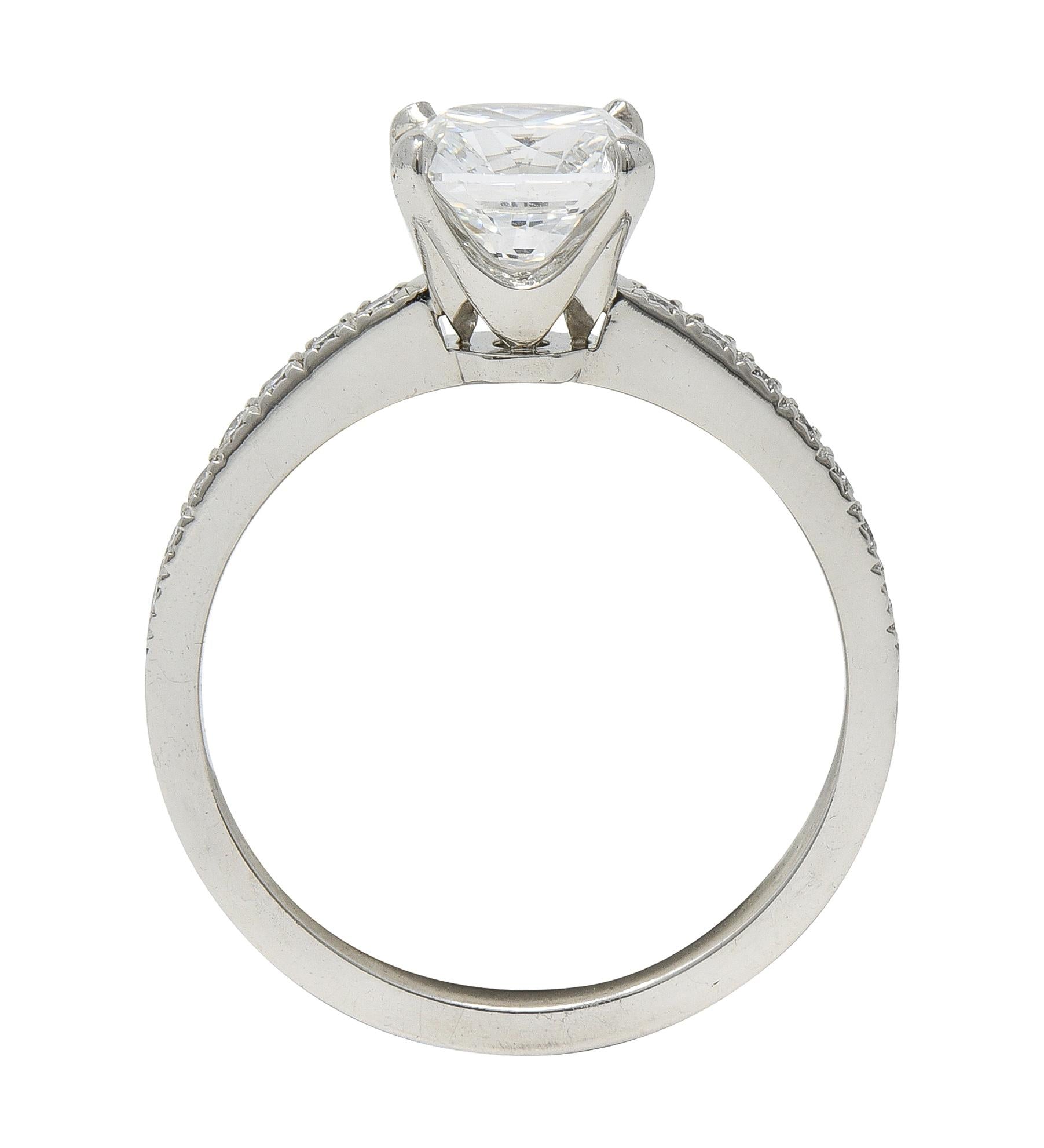 Tiffany & Co. Contemporary 1.59 CTW Cushion Diamond Platinum Engagement Ring