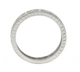 Contemporary 0.48 CTW Diamond 18 Karat White Gold Geometric Wedding Band Ring