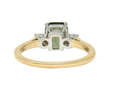 Cartier Mid-Century Alexandrite Diamond Platinum 14 Karat Gold Vintage Ring