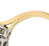 Cartier Mid-Century Alexandrite Diamond Platinum 14 Karat Gold Vintage Ring