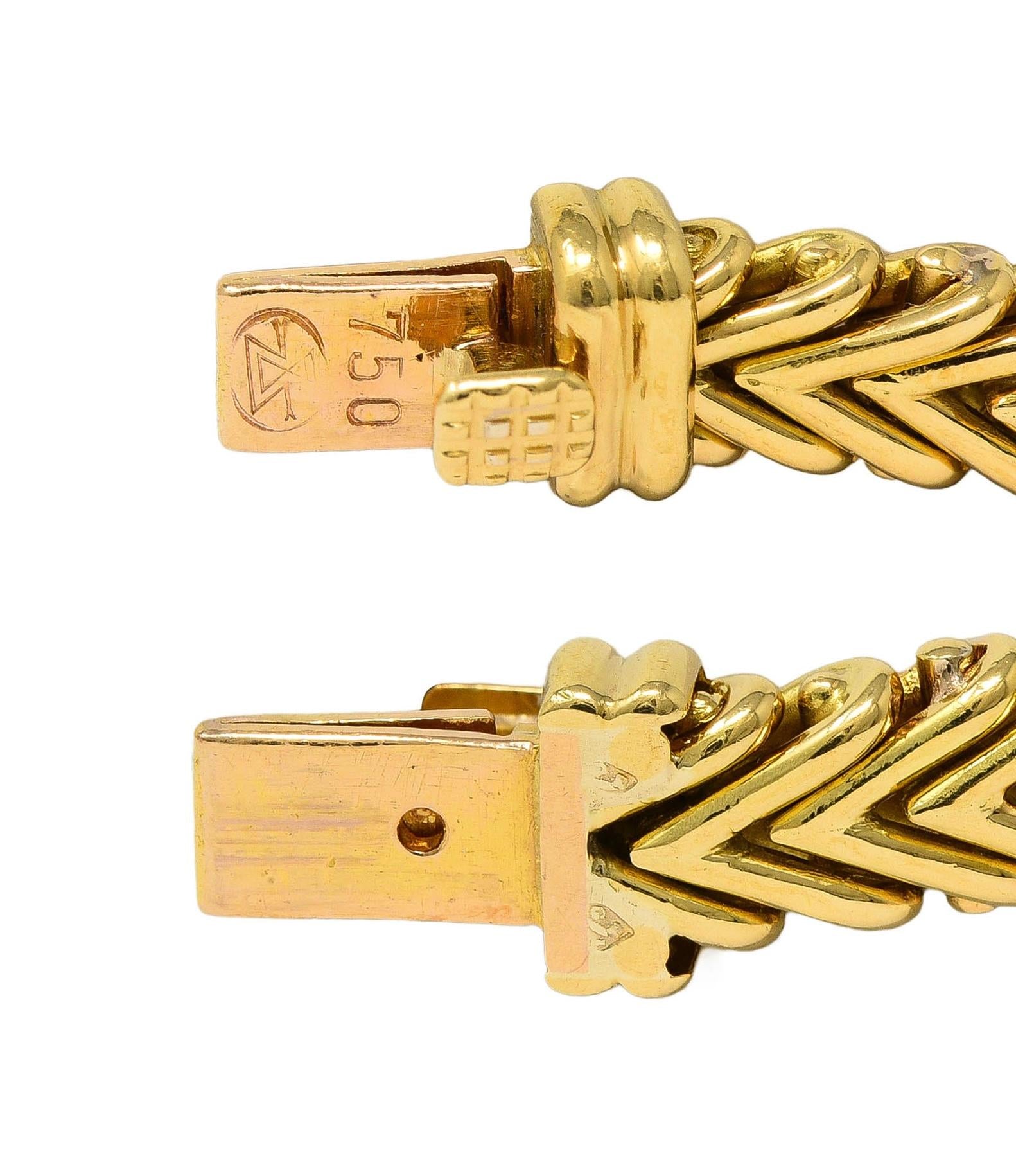 Georges L'Enfant Gubelin 1950s Diamond Platinum 18K Yellow Gold Vintage Necklace