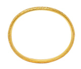 Riker Brothers Victorian 14 Karat Yellow Gold Scroll Antique Bangle Bracelet