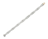 Tiffany & Co. Art Deco 3.36 CTW Diamond Platinum Geometric Antique Line Bracelet