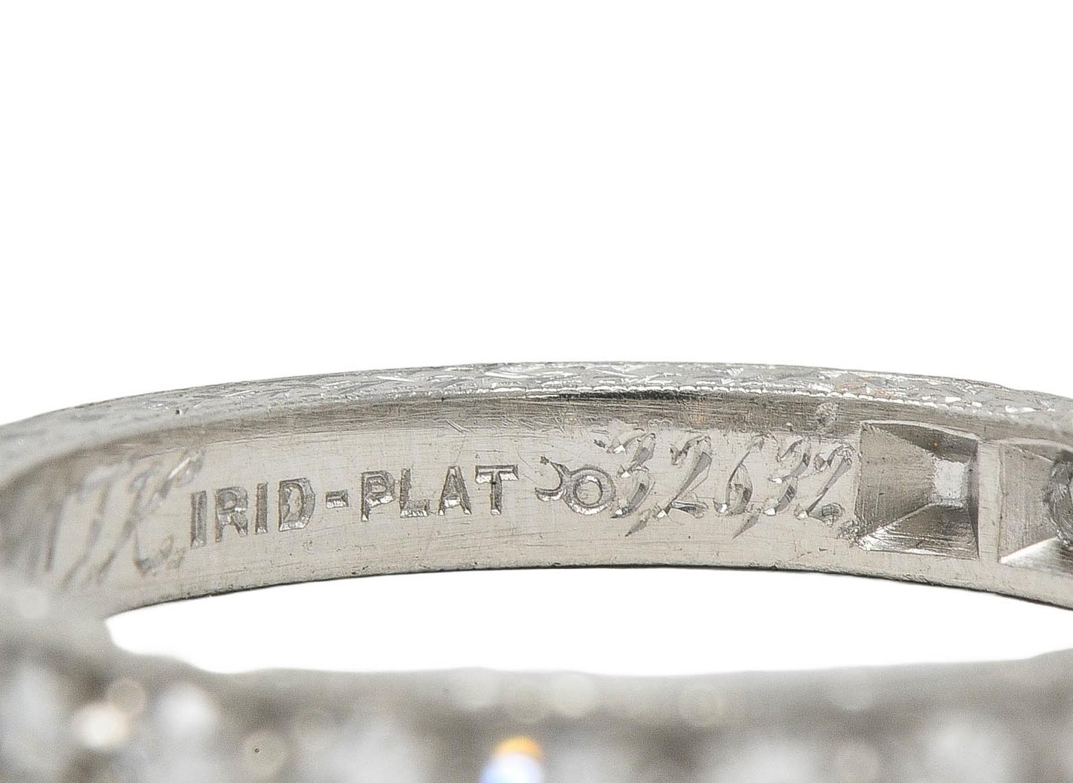 Art Deco 1932 Diamond Platinum Vintage Orange Blossom Wedding Band Ring