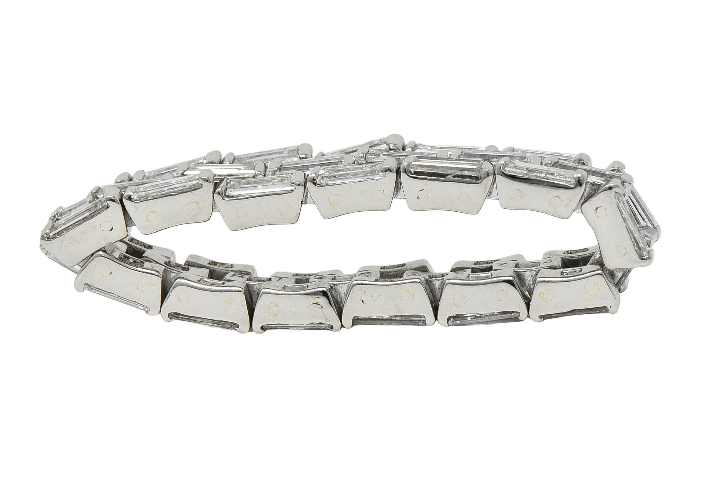 Contemporary 2.74 CTW Diamond Platinum Flexible Panther Unisex Link Band Ring