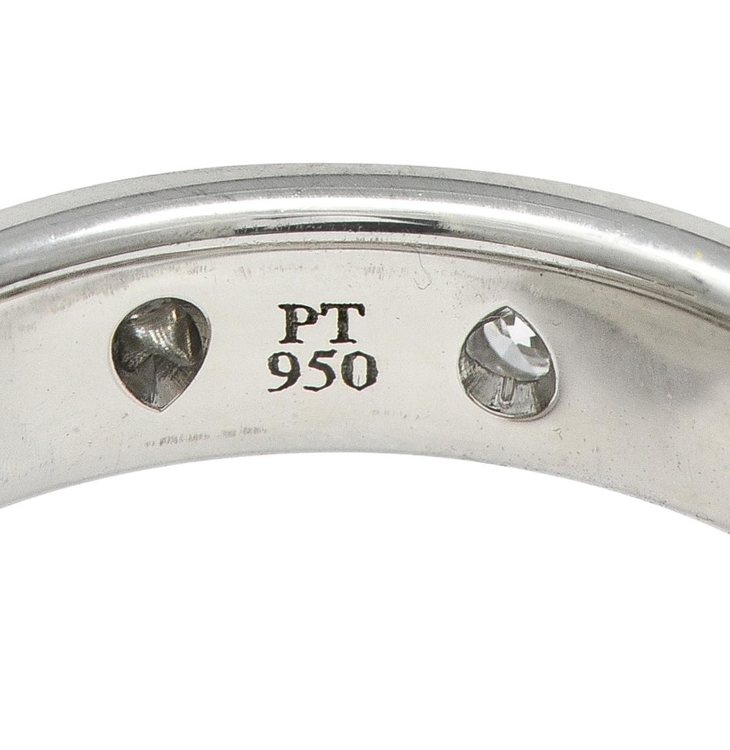 Tiffany & Co. 2000's Diamond Platinum Etoile Band Ring