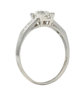 Harber Vintage 0.76 CTW Old European Diamond Platinum Vintage Engagement Ring