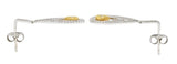 2.04 CTW Fancy Yellow Pear Cut Diamond 18 Karat Two-Tone Gold Drop Earrings