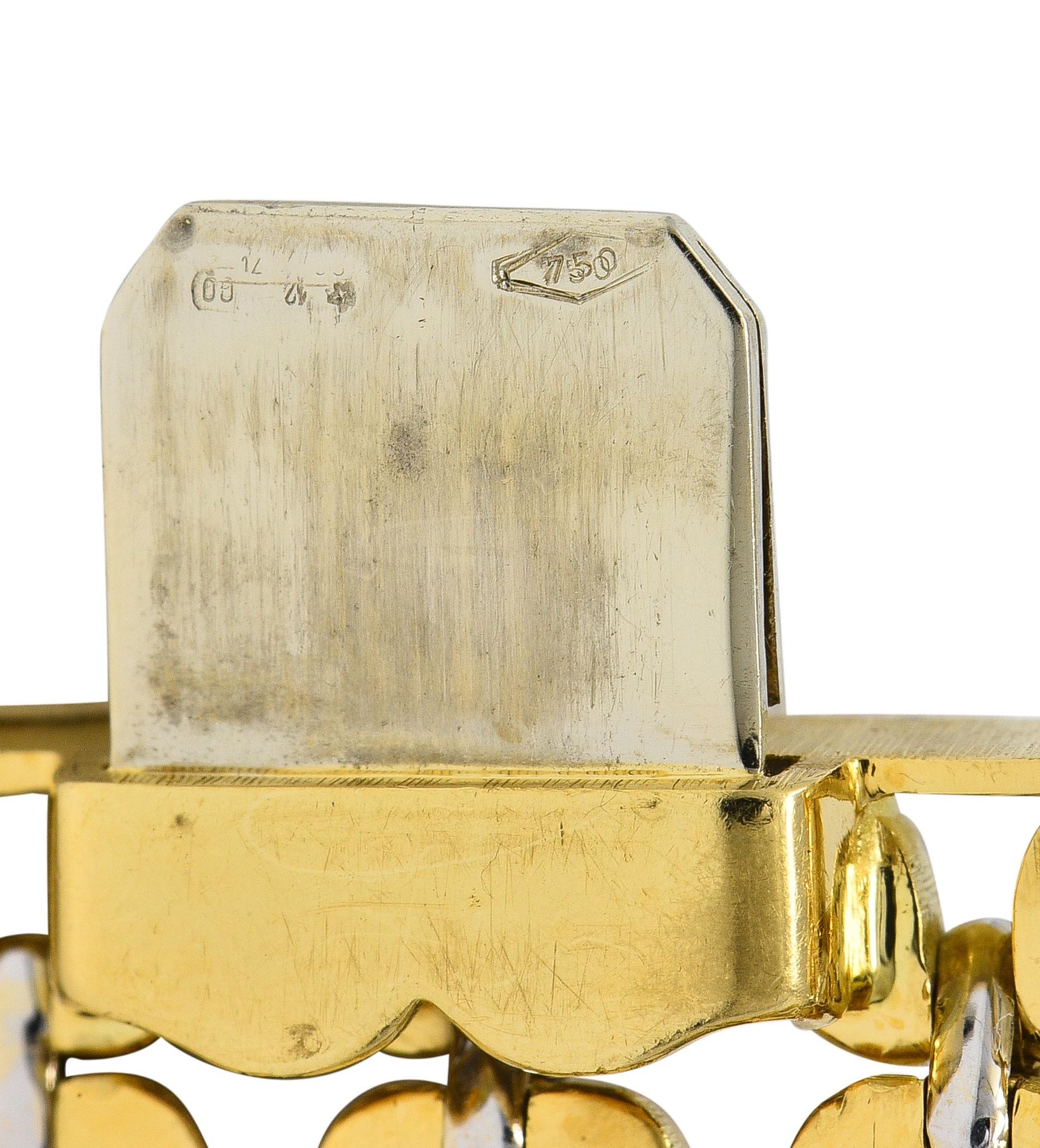 Buccellati 1980's 18 Karat Two-Tone Gold Vintage Woven Link Bracelet