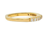 Contemporary 0.26 CTW Diamond 14 Karat Yellow Gold Stacking Band Ring