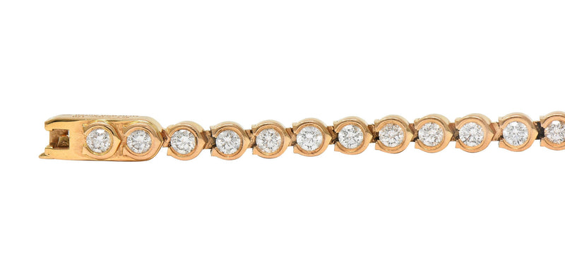 Cartier 1.54 CTW Diamond 18 Karat Rose Gold C De Cartier Line Bracelet