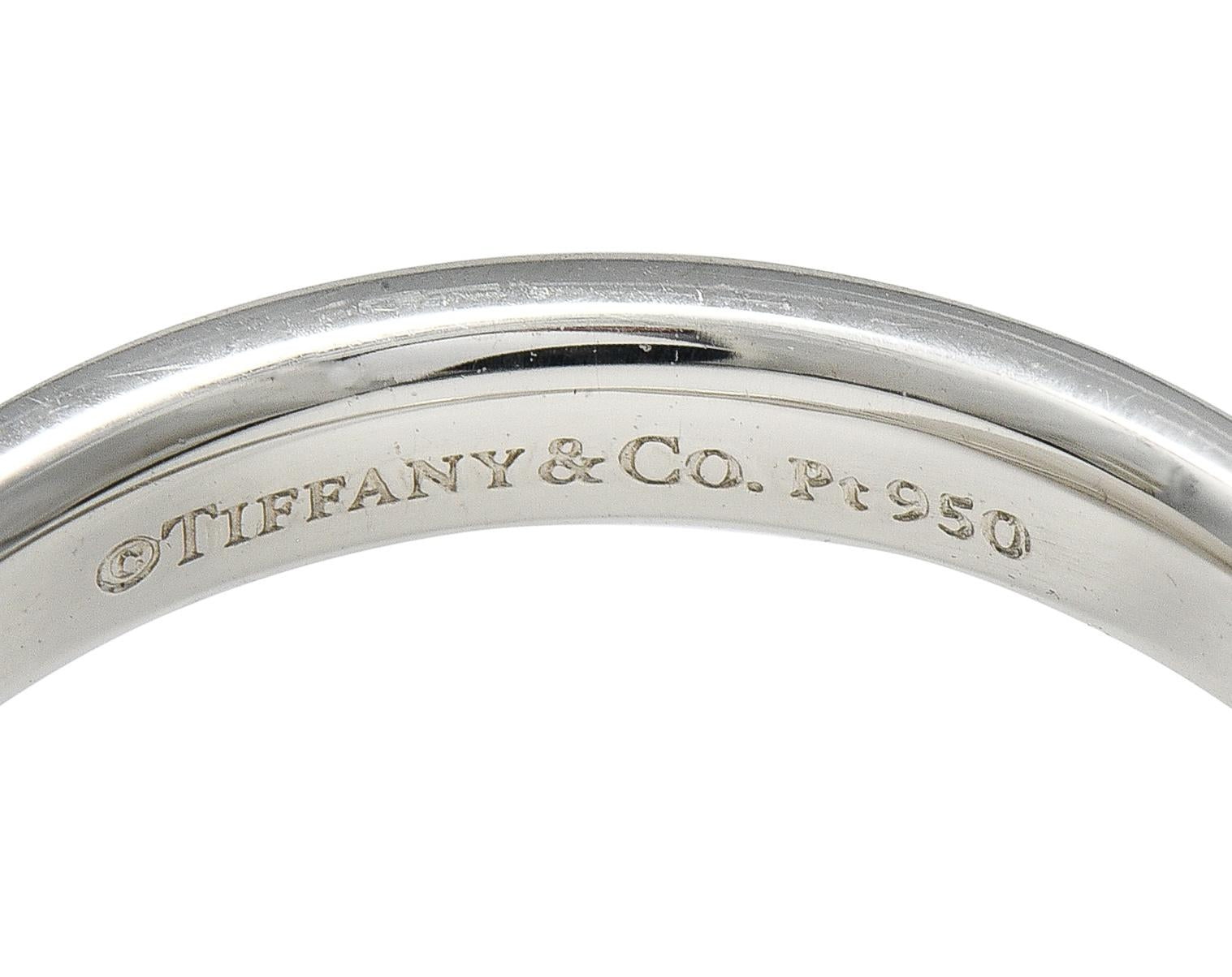 Tiffany & Co. Diamond Platinum Contemporary Logo Band Ring