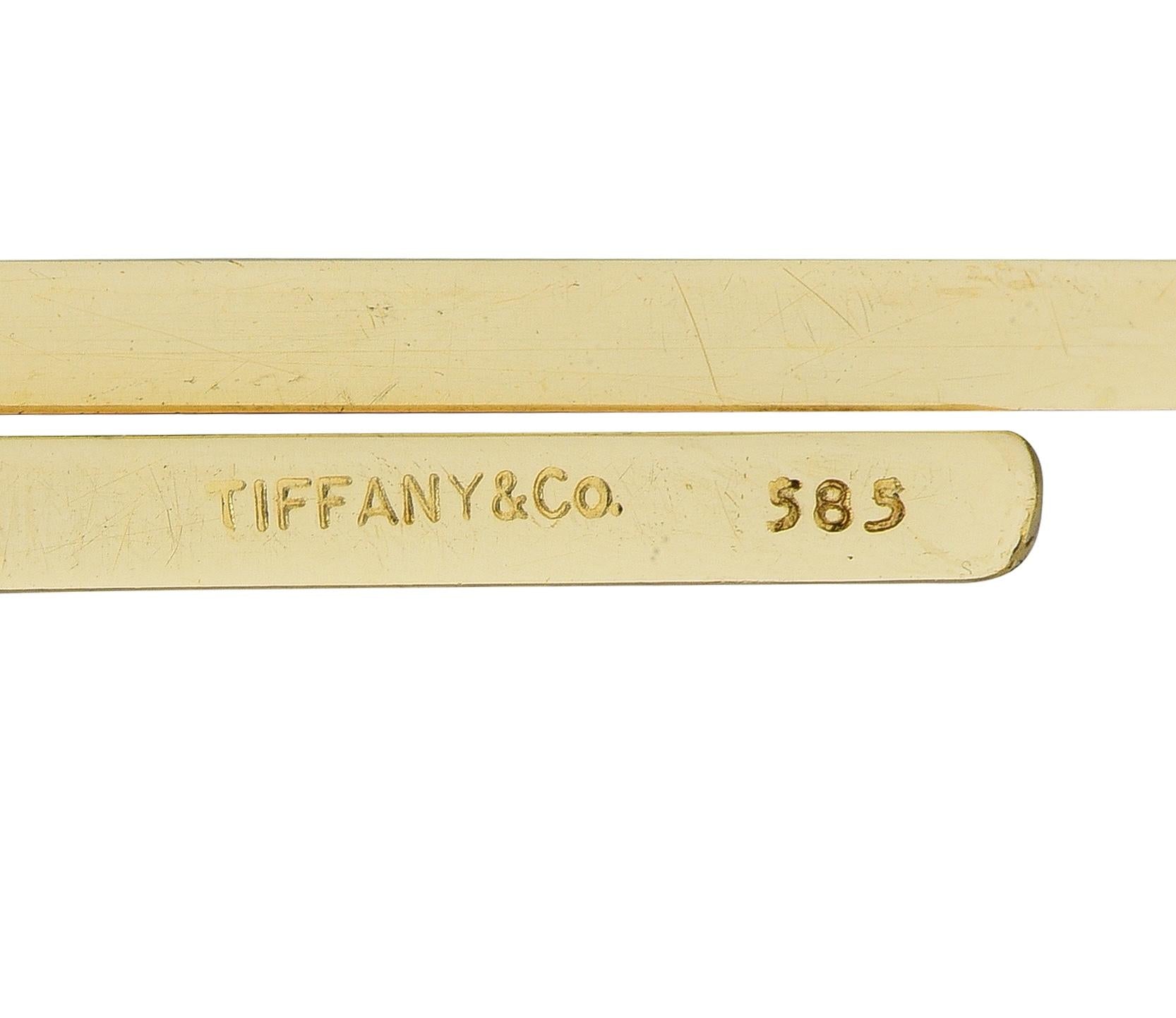 Tiffany & Co. 1990's 14 Karat Yellow Gold Vintage Large Paperclip