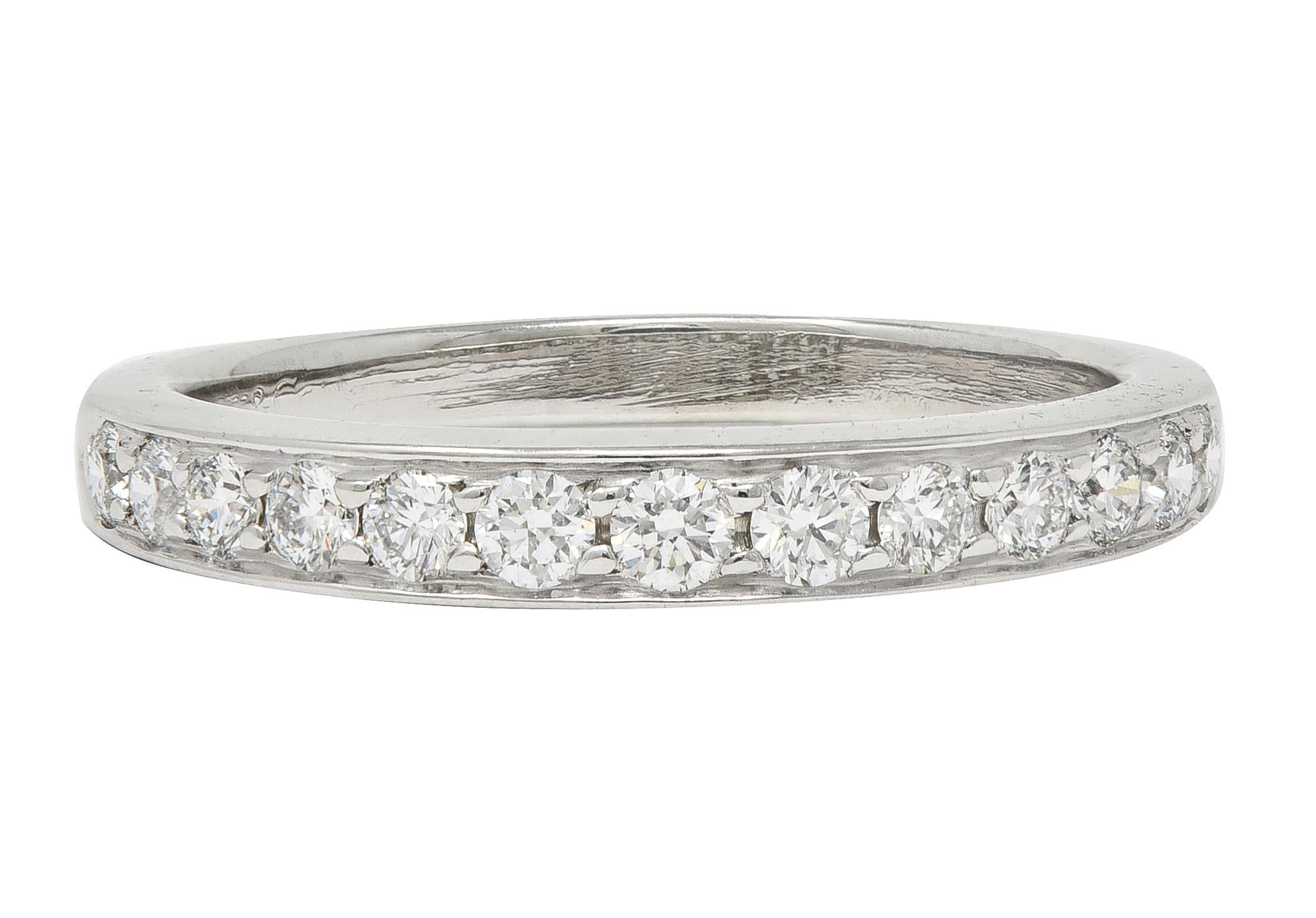Tiffany & Co. Contemporary Round Brilliant Diamond Platinum Wedding Band Ring